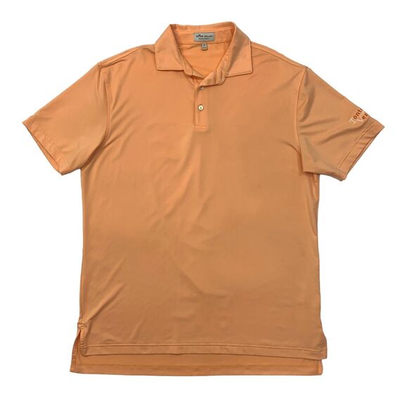 Peter Millar Summer Comfort Polo Shirt Mens M Medium Orange Stretch Sweat Wick - Picture 1 of 13